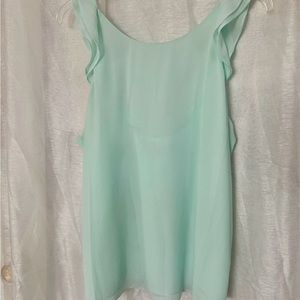Ruffle sleeve blouse- teal